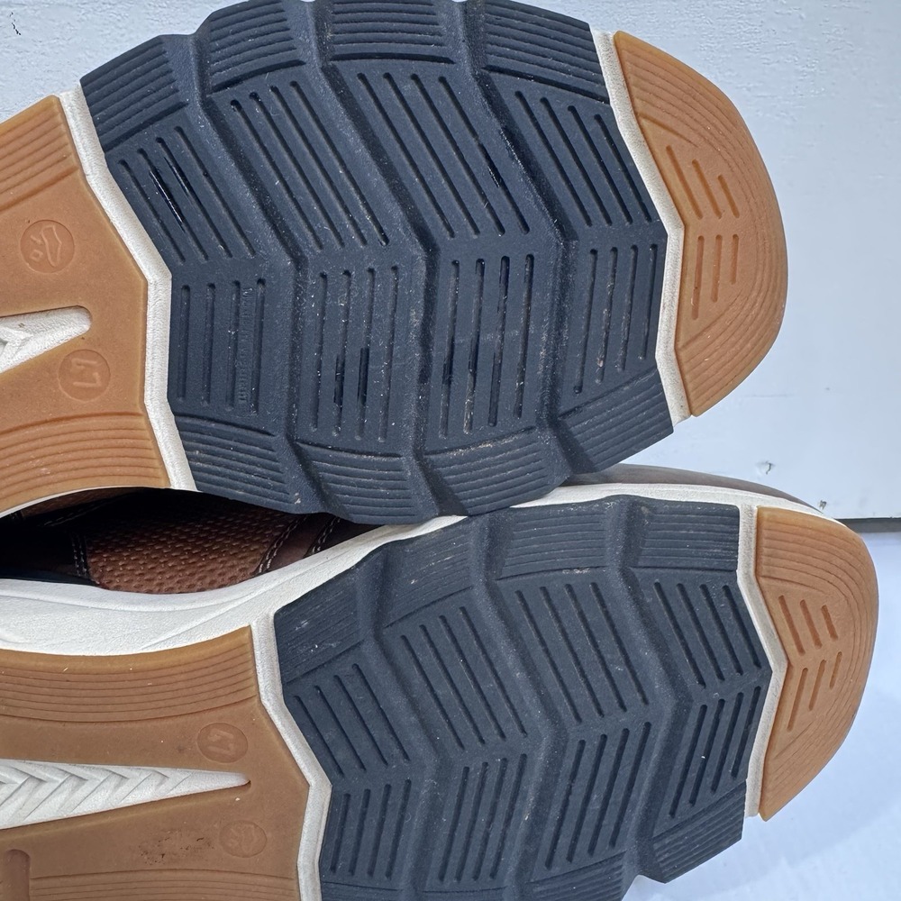 Rieker Revolution Mens 47 Brown Leather Comfort Sneakers Walking Shoes - Picture 9 of 10